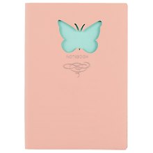 Записная книжка «Butterfly» А6+, 80 листов в линейку, розовая, Paper Art