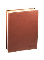 Тетрадь 160л "Сopybook" двойная, коричнево-рыжая, мягк.переплет, иск.кожа, Escalada
