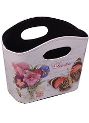 Корзинка для мелочей Анютины глазки и бабочка 18*16см 12-06649-JC01-1