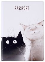 Обложка для паспорта Коты Дуэт (ПВХ бокс)