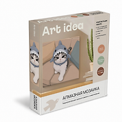_Алмазная мозаика на подрамнике Kот-акула (20х20см) (коробка)