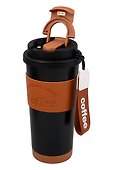 Термостакан Coffee черный (пластик/металл) (550мл) (12-7306-202510-STB-32) - 2