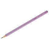 Карандаш ч/гр "Sparkle" B, трехгранный, фиолетовый металлик, заточен., Faber-Castell