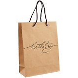Пакет А5 "Happy birthday" крафт, нейтр.