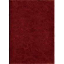 Книга для записей А5 96л кл. "Classic" бордо, иск.кожа, поролон, тонир.бумага, ляссе, Listoff