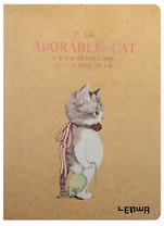 Записная книжка А6 48л кл. "Adorable cat" карт.обл., тонир.внутр.блок, сшивка, LENWA