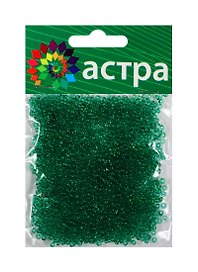 Набор д/творчества АСТРА Бисер 11/0 20гр 7 св.зеленый/прозрачный