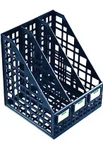 Лоток вертикальный 3 отделения черный сборный, Стамм