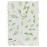 Тетрадь 80 листов, клетка, "Natural leaves"