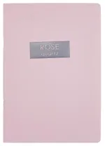 Тетрадь А4 48л кл. "Rose Quartz" скрепка, мел.картон, выб.лак, печ.пантон, ламинация soft touch, тиснение фольгой