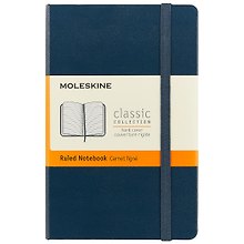 Записная книжка «Classic Pocket» А6, 96 листов в линейку, синяя, Moleskine
