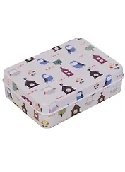 Шкатулка Совы и домики (9,2х6,5х2,8) (металл) (12-07285-PK(LB-03))