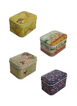 Сувенир, Шкатулка жестяная с Мишками и Кошками (в ассорт.) (10,5х6х8) (FH)