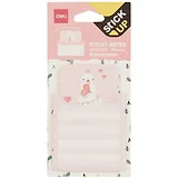 Блок бумаги самоклеящийся "Коты и ламы" 50*76мм 20л, ассорти, Deli