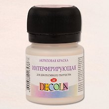 Краска акриловая розовая 20мл "Декола" интерферирующая, ЗХК