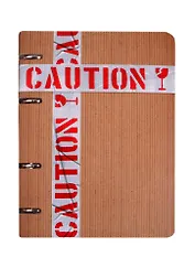 Тетрадь на кольцах в клетку Unnika, "Осторожно, тетрадь!", 120 листов