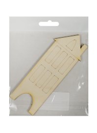 Фигурка Домик для раскрашивания 8 (2150454) (15х5,6см) (игрушка из дерева) (упаковка)
