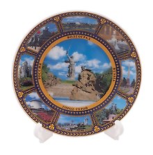 Магнит-тарелка Волгоград Родина-мать-Стоять насмерть (К6 D7 фарф.) (026-7K8-80-2)