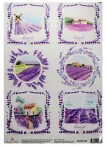 Декупажная карта Лаванда (миниатюры) 21*30см
