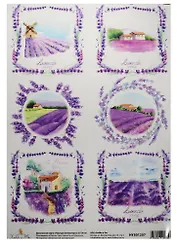 Декупажная карта Лаванда (миниатюры) 21*30см
