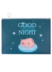 Папка на молнии А4 "Тихий час" пластик, ассорти