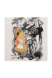 Значок эмалированный Алиса c фламинго (1114943)