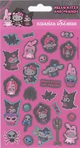Наклейки объемные 110х200 "Хеллоу Китти и друзья Хэллоуин"