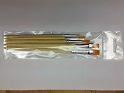 Набор кистей "Хобби 4" (5 шт) (HX-18297) (синтетика) (круглая 1,3,5) (плоская 10,12) (упаковка) (Артком-сервис)