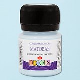 Краска акриловая светло-голубая 20мл "Декола" матовая, ЗХК