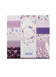 Бумага для скрапбукинга «Violet Boom», 12 листов, 15х15 см, двусторонняя, 12 дизайнов