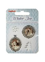 Набор металлических украшений с эпоксидками Зимнее Утро (SCB3409111) (упаковка)