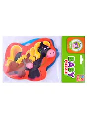 Мягкие пазлы Baby Puzzle "Мама и малыш" 4 картинки, 12 эл.