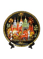Тарелка настенная с подставкой Русские народные мотивы (D=21см) (6642007)