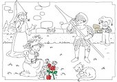 Конни и бумажные куклы для вырезания с раскраской - 2