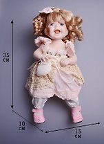 Кукла фарфоровая с мягконабивным туловищем (35см) (485-063)