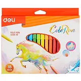 Фломастеры Deli, Color Run, 18 цветов