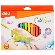 Фломастеры Deli, Color Run, 18 цветов