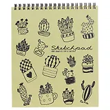 Скетчбук «Кактусы», крафт-бумага, 40 листов, 17 х 20 см