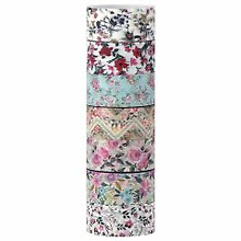 Клейкие WASHI-ленты для декора ЦВЕТОЧНЫЙ МИКС, 15 мм х 3 м, 7 цветов, рисовая бумага, ОСТРОВ СОКРОВИЩ, 661707