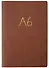 Записная книжка А6+ 80л лин. "Format" коричн.иск.кожа, интегр.переплет, тиснение фольгой, скругл.углы, инд.уп. - 2