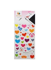 Наклейки декоративные, многоразовые, леденцовая 2 Сердца 1 7*16см