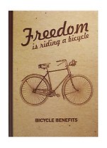 Блокнот "Freedom is riding a bicycle"