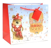 Пакет А4 26*31*12 "Have a great holidays" НГ, бум.мат.ламинат