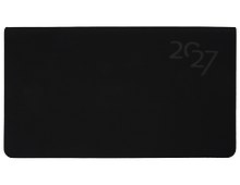 Планинг дат. 2027г. 64л "Soft Touch" черный, иск.кожа, интегр.переплет, тонир.блок, скругл.углы, ляссе, инд.уп