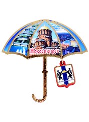 Магнит Новосибирск Зонтик вид 1 (дерево) (7,5см)