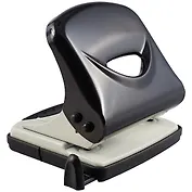 Дырокол 35 листов "U35", металл, черный, к/к