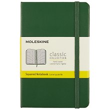 Записная книжка «Classic Pocket» А6, 96 листов в клетку, зелёная, Moleskine