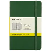 Записная книжка Moleskin Classic Pocket, твёрдая обложка, зелёная, 96 листов, А6