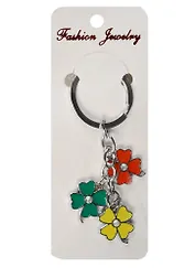 Брелок Клевер с камушками (металл) (12-02270-С18)