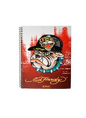 Тетрадь А4 70л лин. "EdHardy" евроспираль, мел.карт., выб.лак., блестки, перфор.листы, ассорти, Herlitz